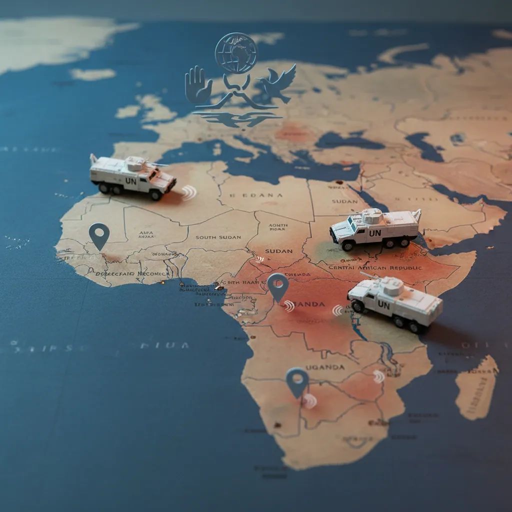 Map of Central Africa highlighting security zones and regional conflict areas affecting international business