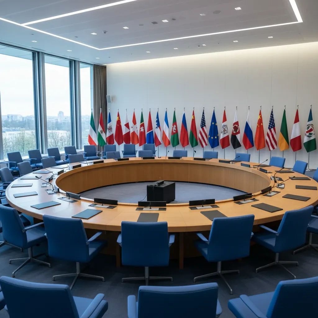 UN Human Rights Council meeting room during diplomatic session on Sudan conflict allegations
